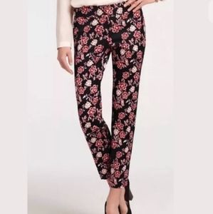 Ann Taylor Floral Shantung Ankle Pants